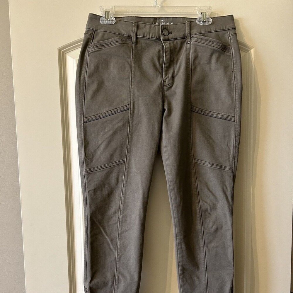 White House Black Market Mid-Rise Ball-Chain Skinny Ankle Jeans